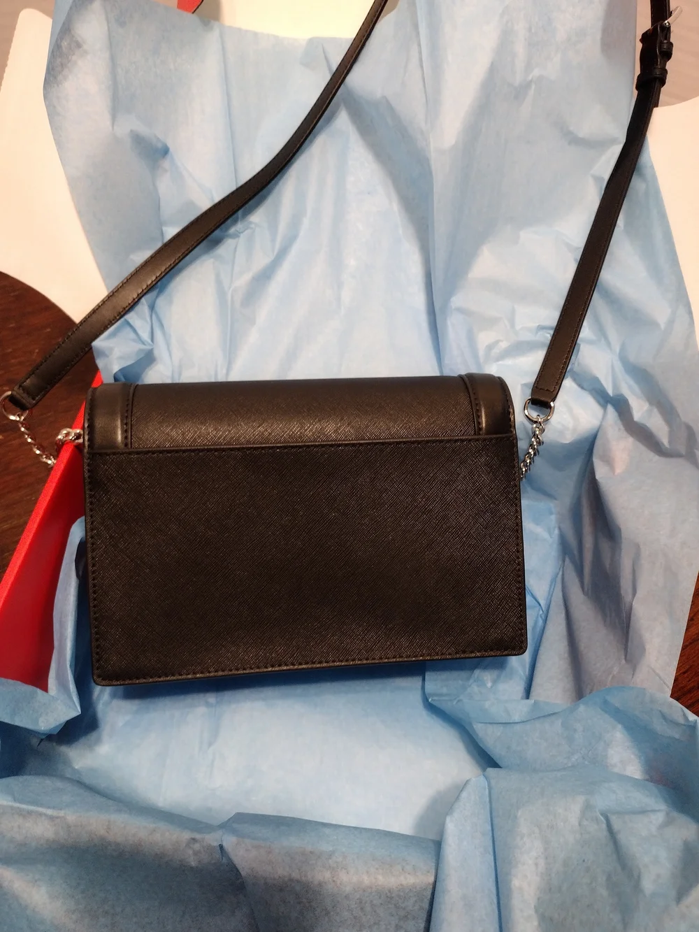 Michael Kors Black Saffiano Leather Crossbody Shoulder Bag